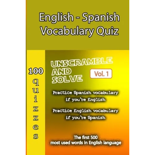 English - Spanish Vocabulary Quiz - Match the Words - Volume 1